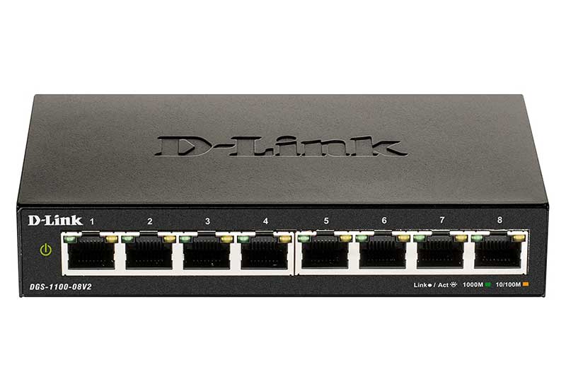 D-Link DGS-1100-08V2/E Gigabit Smart Managed Switch 8x GE