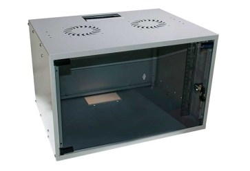 Mirsan SOHO04U40DE-2 Rack 19" cabinet 4U 40cm glass gray flat pack