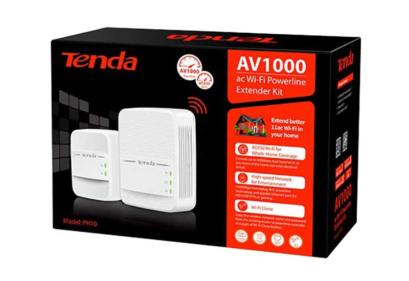 Tenda PH10 AV1000 PowerLine Repeater AC + Transmitter